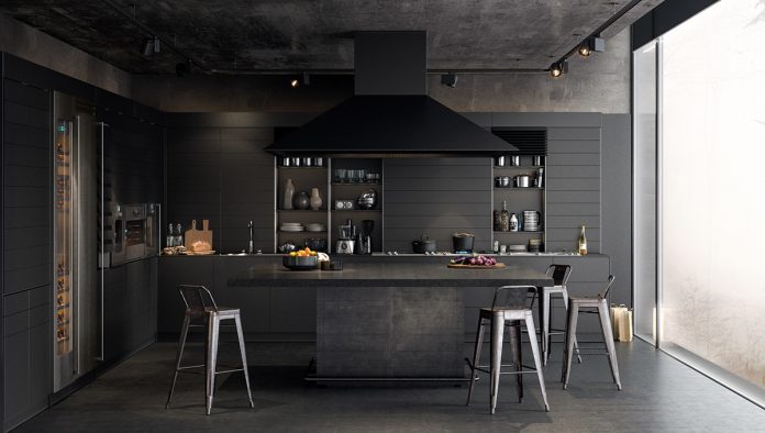 luxury dark kitchen