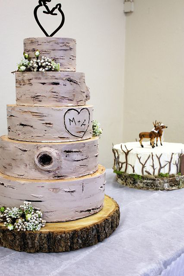 rustic wedding cake